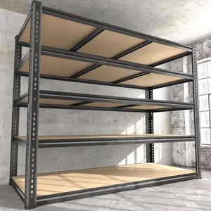 【2026 Promotion】72"H Storage Shelves Heavy Duty Garage Shelving, 5 Tier Metal Shelving Unit Adjustable Garage Shelves Utility Rack Shelf for Storage Warehouse Pantry Closet, Black