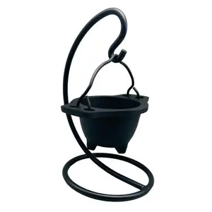 Hanging Cast Iron Cauldron Incense Burner for Altars &amp; Rituals