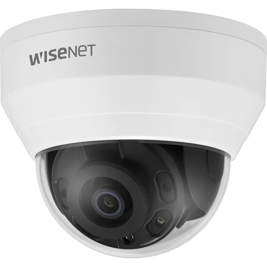 Wisenet QND-8020R 5MP Dome Mount Network Security Camera, White