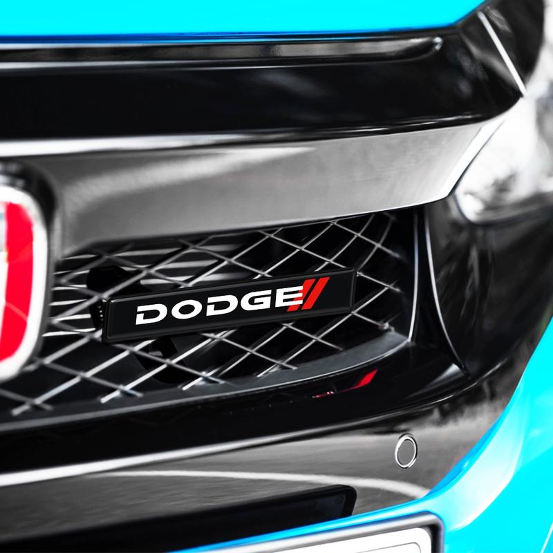 Car LED Front Grille Emblem Light, Compatible with Dodge Challenger Charger RAM Durango, Automotive Accessories, Vehicle Exterior Decoration, Stylish Car Decoration, Car Decal