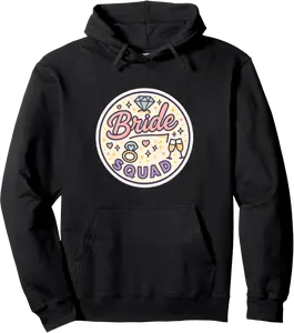 Bride Squad Matching Bridal Party Wedding Ring Girls Trip Pullover Hoodie - Nicolelebro Shop 76B0FP9GKF3K