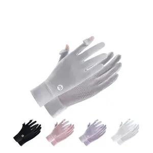 Summer Quick-Drying Touch Screen Finger Mesh Gloves, Resistant Fabric, Elastic Fit, Ideal for Driving, Outdoor Travel, Walking