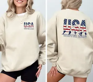 [Sale Up To 50%] USA Winter Games 2026 Sweatshirt, USA Team Sport Gift for Sports Fan Sweatshirt, Winter Sports 2026 Shirt, streetwear graphic tee