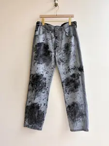 "Zane" Jeans Distressed Black and Grey Denim (Reworked)
