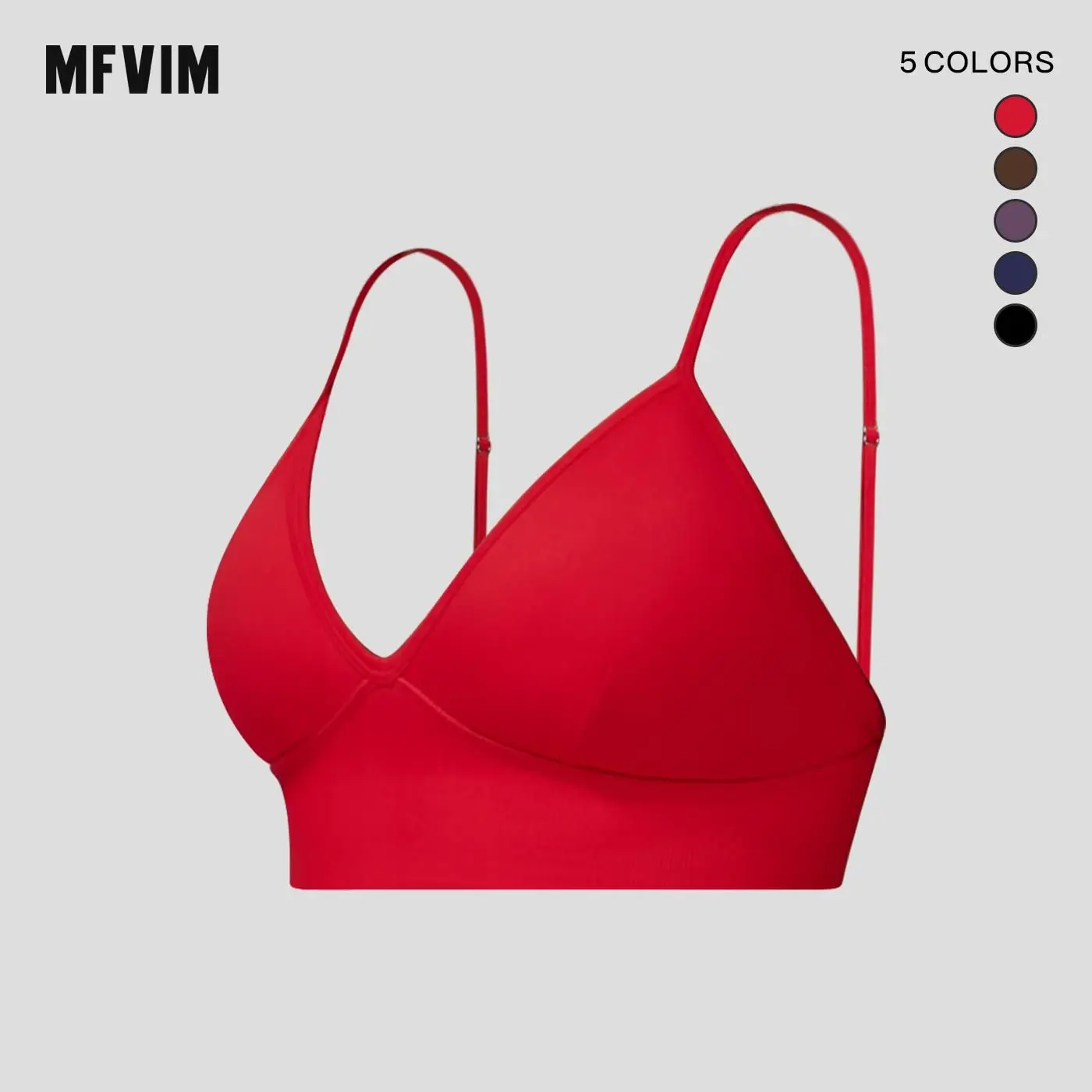 MFVIM Women's Solid Wireless Halter Strappy-Back Spandex Sporty Minimalist Stretch-Fit Sports Bra - Breathable, High-Stretch, Lightweight Gym Wear, Ideal for Gym, Yoga, Spandex Sports Bras, Sporty Sports Bras