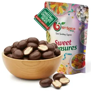 NY Spice Shop - Belgian Dark Chocolate Covered Peanuts - 1lb, 3lb, 5lb, 10lb - Chocolate-Covered Nuts / Confectionery - Whole Premium Roasted Peanuts - Rich, Bold, Bittersweet Chocolate with Nutty Roasted Aroma - Bite-sized Pieces - Snack & Desserts
