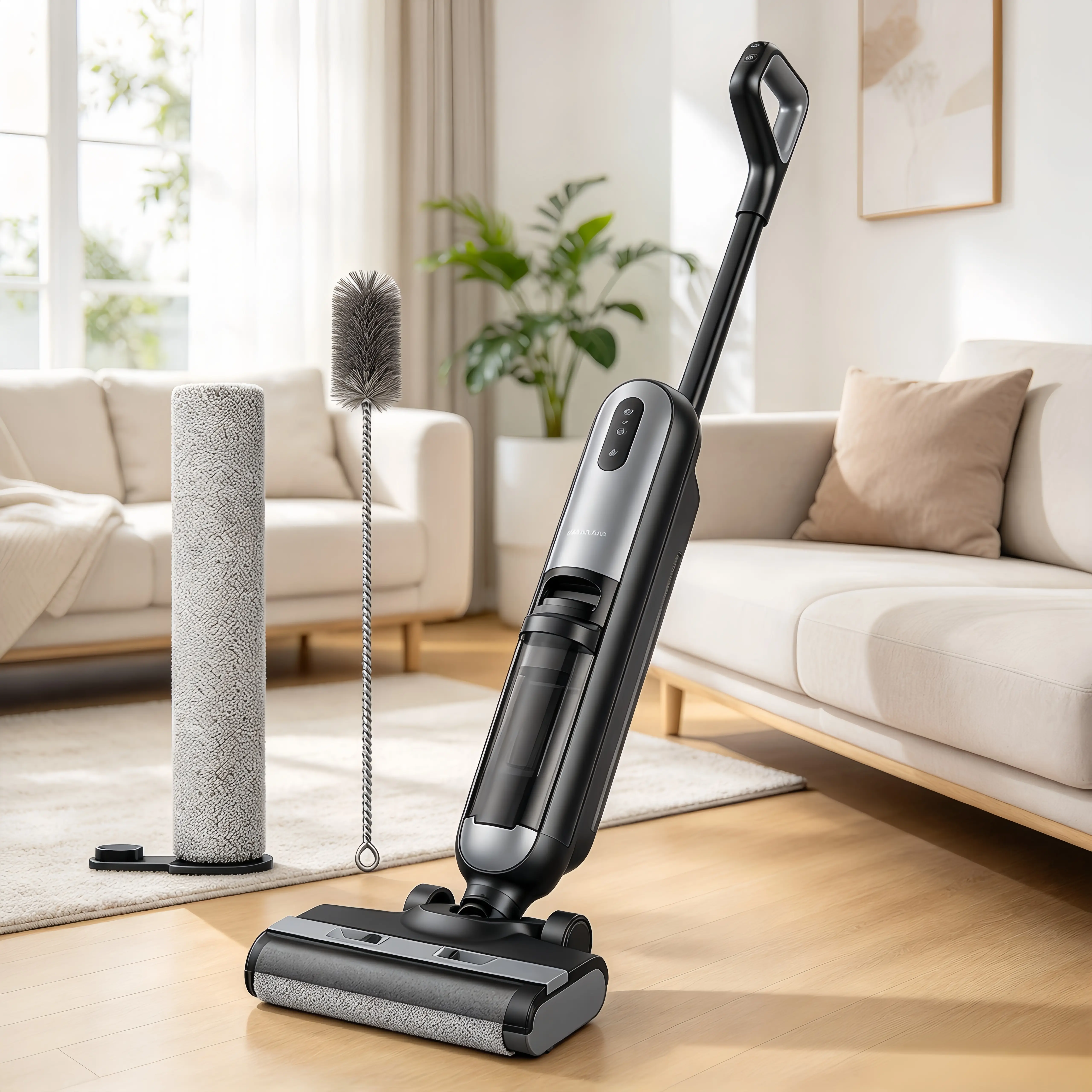 Cordless Vacuum Cleaner - All-in-1 Vac Mop with Self-Cleaning System, Dual Water Tank, Tangle-Free Brush, 0.5L Capacity, 35-Min Run/35Min Runtime for Bathrooms, Kitchens Hard Floor Cleaning (Hardwood, Tile, Marble)
