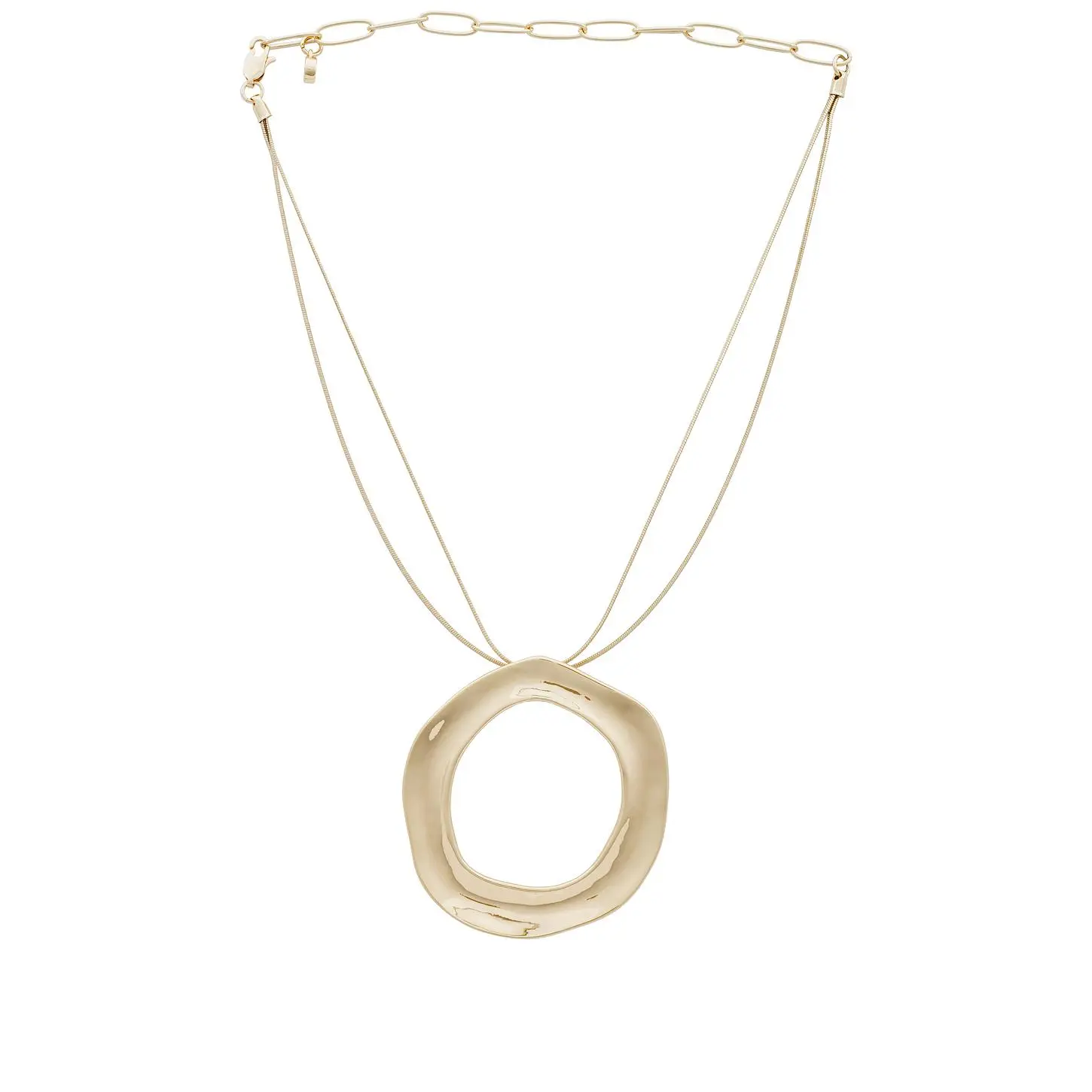 Ettika Open Circle Statement Necklace in Gold