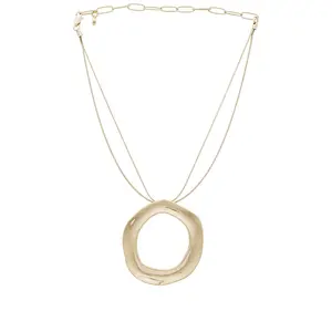 Ettika Open Circle Statement Necklace in Gold