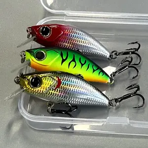 3-Pack 5cm 5.6g Sinking Swimbait Fishing Lures, Sharp Treble Hooks, Micro Bait for Dogfish and Bass, Fishing Baits, Fishing Lure Set, Fishing Equipment