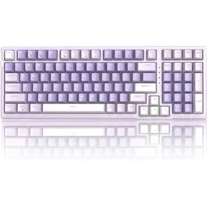 SKY98 Mechanical Gaming Keyboard, 96% Gasket Hot Swappable Wired Custom Creamy Keyboard with 5-Layer Sound Dampening, RGB Backlit, NKRO for Win/ (Violet, Violet )