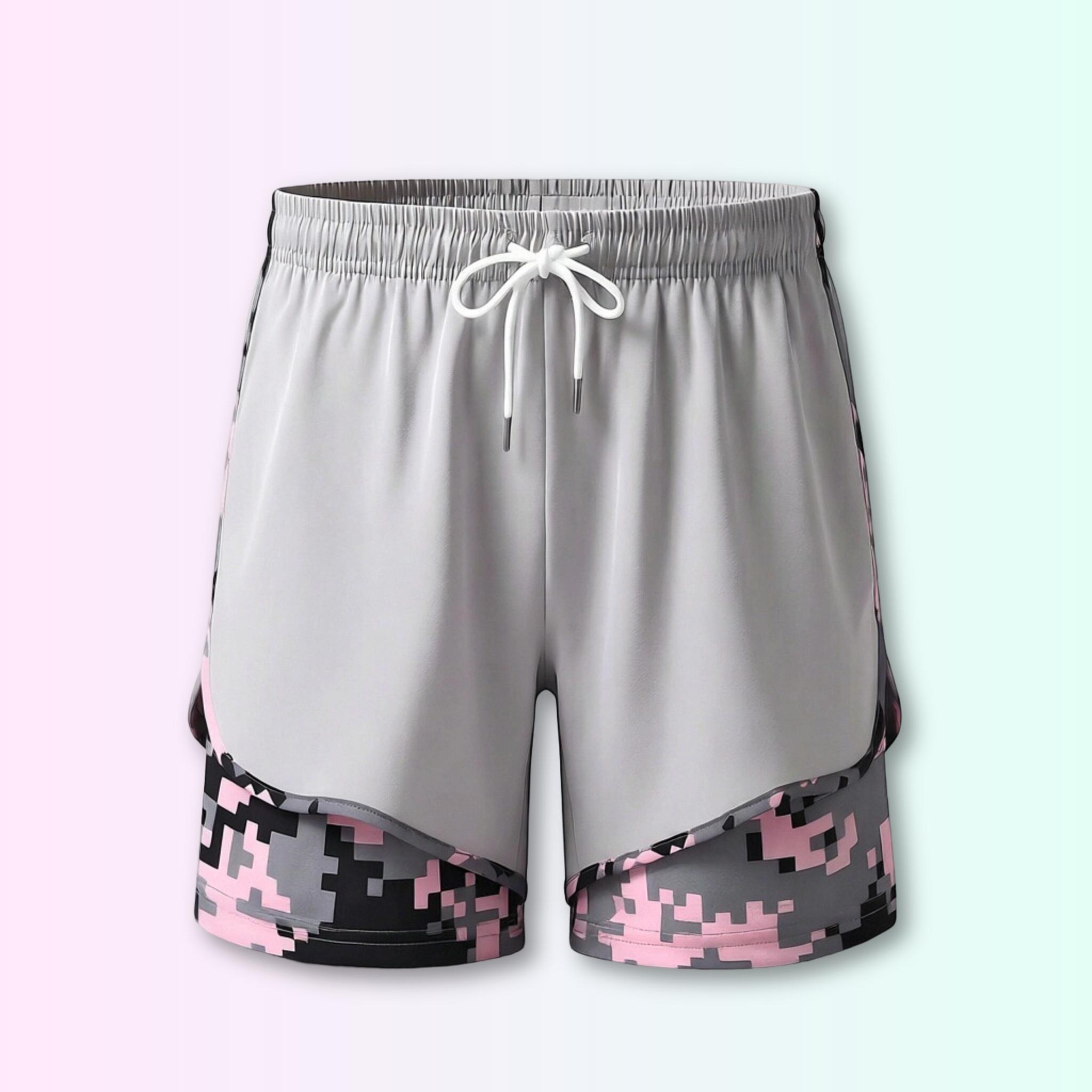 Women's 3-Pack Anti-Exposure Layered Elastic Gym Shorts - Quick-Dry Polyester Camo Athleisure Bottoms, Women's Gym Wear for Running, Fitness Women's 3-Pack Anti-Exposure Layered Elastic Gym Shorts - Quick-Dry Polyester Camo Athleisure Bottoms, Women's Gym Wear for Running, Fitness