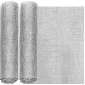 2 Packs 11.8 x 39.3 Inch 304 Stainless Steel Woven Wire Mesh Fine Screen for Vent, Garden, Cage, Window Screen, Filter, Filtration Cloth, Vent Mesh(20 Mesh)