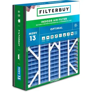 Filterbuy 20x25x5 Air Filter (1-Pack), Pleated MERV 13 Optimal Defense HVAC AC Furnace Air Filters for Trion Air Bear, Generalaire, Skuttle, and More