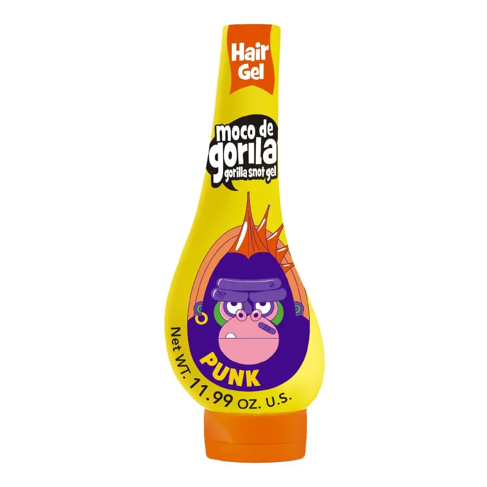 Moco de Gorila Punk, Hair Styling Gel, Reactivate with water, Long-lasting Hold, of 11.99 Oz Each, 1 Squeezable Bottles.