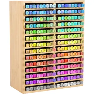 Marker Organizer for 224 Markers,  Marker Storage Organizer with 28 Compartments, Desktop Marker Holder for Art Markers, Brush Pens, Pencils