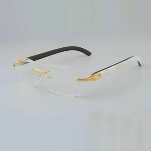 White Textured Buffs Clear Diamond Cut Sunglasses