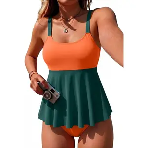 Tankini Swimsuits for Women Bathing Suit Tummy Control Teens High Waited Tankinis Sculpt Modest Swim Suits 2 Piece