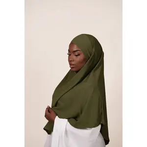 Olive Noir  Luxury Crystal Hemp Khimar