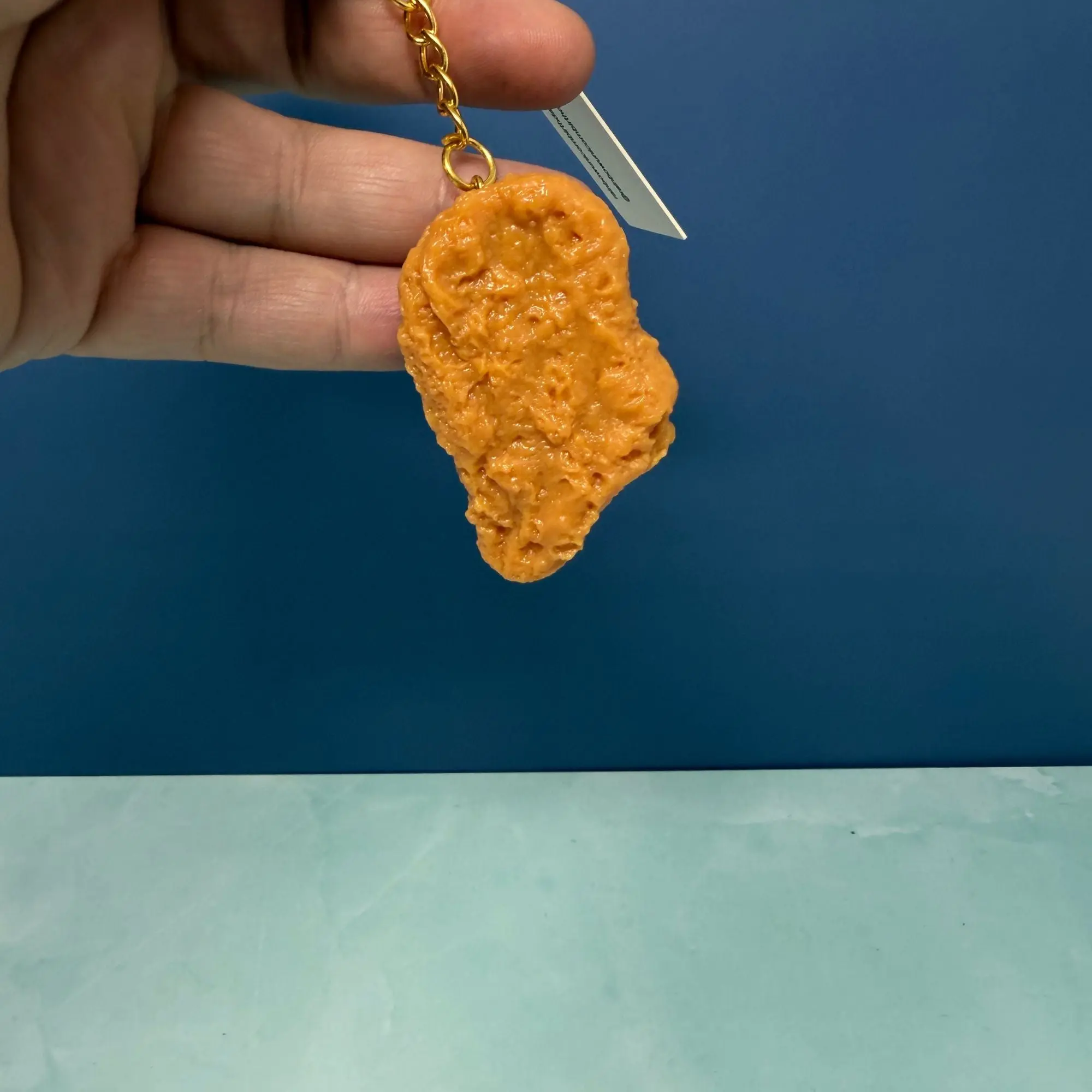 Chicken Nugget Realistic  Keychain – Funny Food Keychain, Fake Nugget Bag Charm, Cute Novelty Accessory