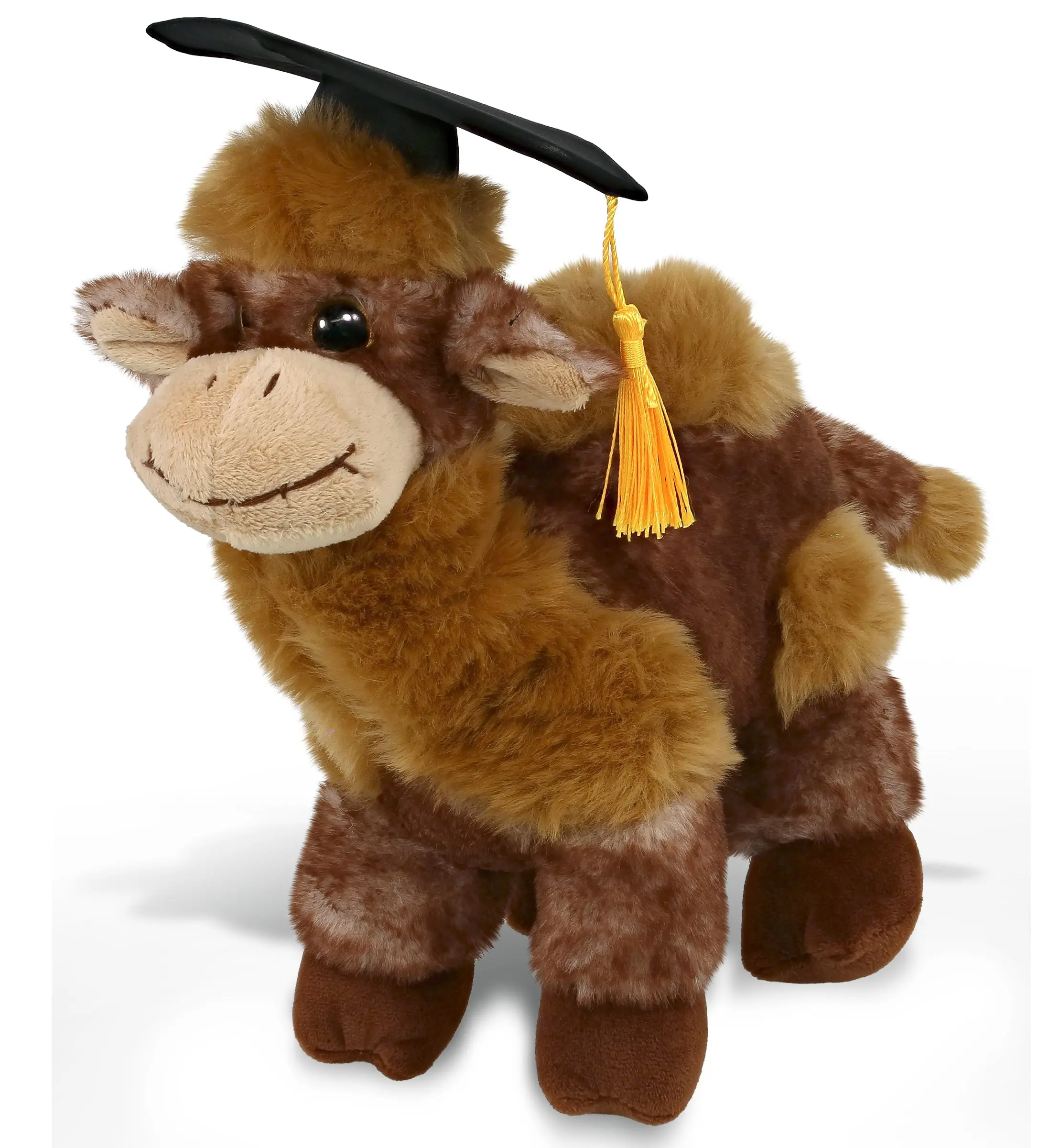 DOLLIBU Unisex Graduation Plush Stuffed Animal - High-Quality Polyester Fabric, 10x5x10in Size, Removable Cap-Tassel, Cute Eyes, Personalized Gifts for Graduates, Home Decor Toy, 10 Inches