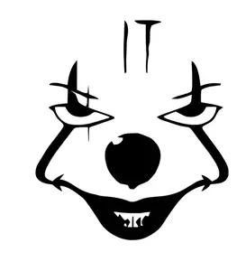Pennywise, IT, Stephen King Vinyl Decal/Sticker, Permanent Vinyl, For Windows, Mirrors, Cups, Cars, Any Smooth, Shiny Surface, Decoration Decorative vinyl,