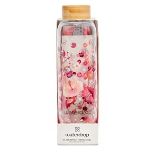 Waterdrop Microdrinks 20oz Red Floral Water Bottle