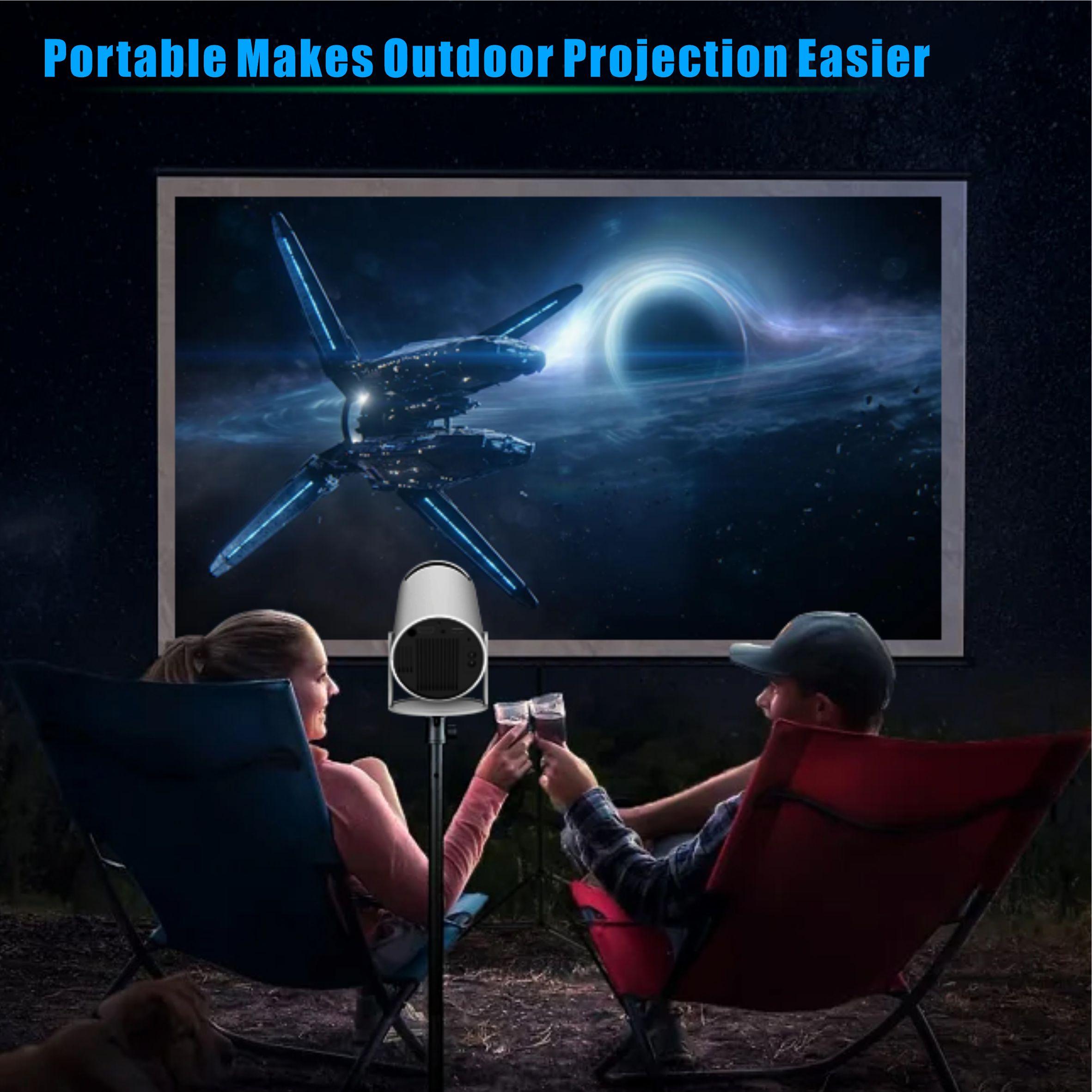 2.4/5G WiFi Smart Projector, 360°Adjustable Stand 4K LED Projector Auto Keystone Correction Portable Projector, BT 5.2, 200 Inch Screen,Built-in speaker, Home Video Projector,for Valentine’s Day Gift