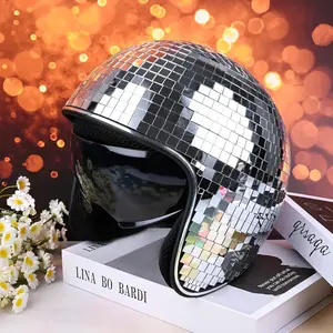 Disco Ball Helmet, 1 Count Fashionable Disco Ball Helmet, Party Helmet, Sun Protection Helmet for Club and Stage Activities