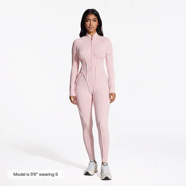 Contour Stitch Cutout Catsuit Jumpsuit – Breathable, Stylish Outfit with Elegant Design and Comfortable Fit for Gym & Everyday
