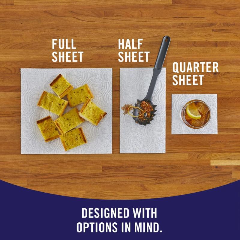 Tear-a-Square Paper Towels - 6 Double Rolls, 110 Sheets per Roll, 2-Ply, Multi-Purpose, Unscented, Toilets, Wipes, Cleaning Solutions