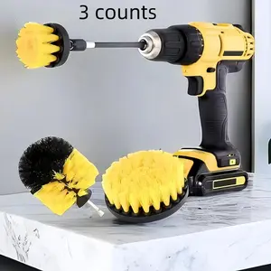 Drill Brush Attachment Set, Electric Drill Brush Cleaning Tool Kit, Durable Power Scrubber, Powerful Cleaning Tool, Power Tool Accessories for Cement Floor, Bathroom, Kitchen Surface & Car