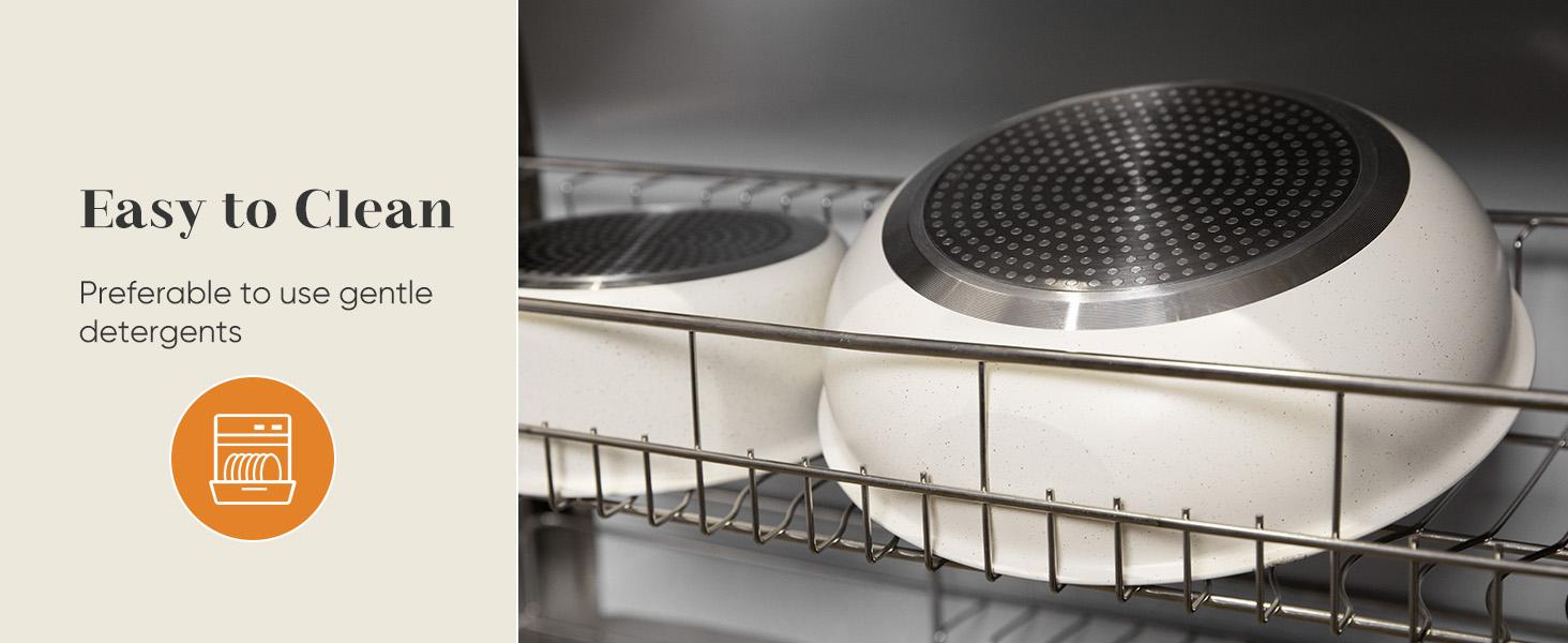 12 Pcs Pots and Pans Set, White Granite Nonstick Cookware Sets Detachable Handle, Stackable Induction Kitchen Cooking Set, Stain & Scratch-resistant 12 Pcs Pots and Pans Set, White Granite Nonstick Cookware Sets Detachable Handle, Stackable Induction Kitchen Cooking Set, Stain & Scratch-resistant