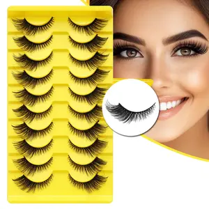 2025 Hot Selling GYD Flase Eyelashed,10pairs Naturally Curly Eyelash Extensions Eyelash Clusters,Eye Makeup Enhancement Tool,Summer Makeup