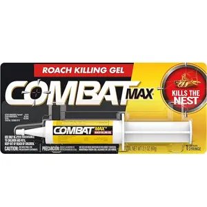 Combat Max Roach Killing Gel for Indoor and Outdoor Use, 1 Syringe, 2.1 Ounce (Pack of 1)