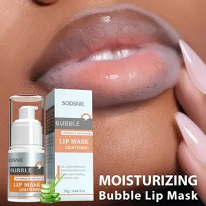 1pcs, Bubble Gentle Cleansing Hydrating Lip Mask Lip Treatment, With Niacinamide & Aloe, Long-Lasting Moisturizing, For Moisturize Pink Lip, Men & Women Lip Care
