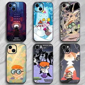 D-Dexter's L-Laboratory Phone Case Black Matte Thin Shockproof Protective Cover For iPhone 11-17 Pro Max/Plus & Samsung Galaxy S23-S25