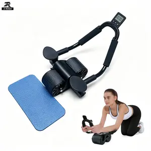 Automatic Rebound Core Roller Wheel with Elbow Support, Home Gym Core Trainer for Men Women, Portable Core Workout Equipment for Core Strength, Great Fitness Gift for Gym Lovers