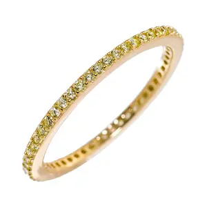 Swagy Chic Unisex CZ Crystal Stackable Ring - Mix-and-Match Everyday Costume Jewelry Accessory for Personalized Looks, Gold Rings, Crystal Rings