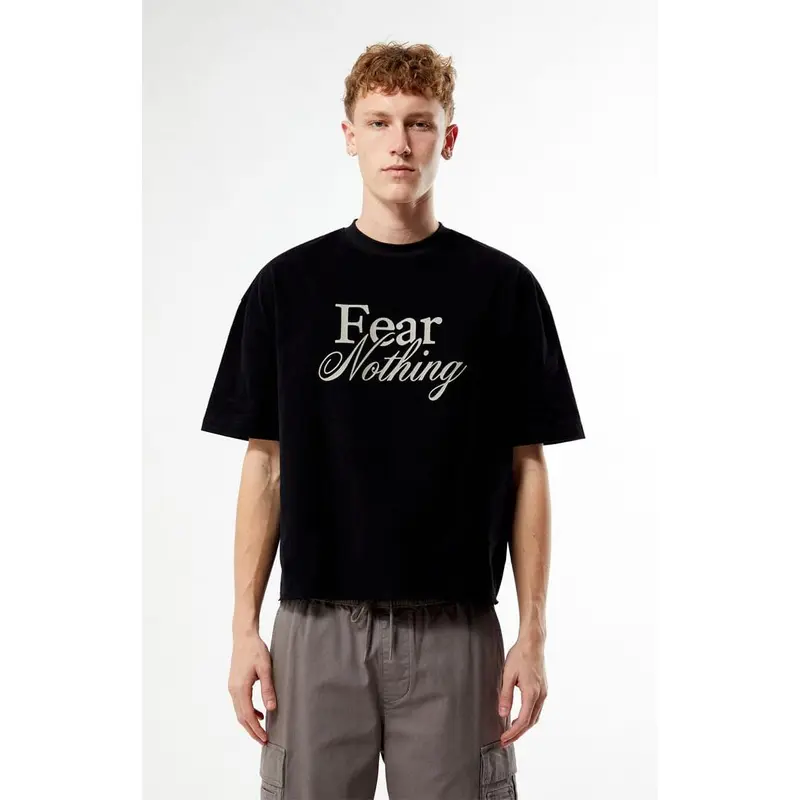 Pacsun Men's Fear Nothing Cropped Boxy T-Shirt