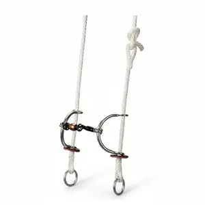 Weaver Leather Gag Bridle - 5" Sweet Iron Copper Roller Mouth Stainless Steel Sliding Bit, 3-1/2" Cheeks