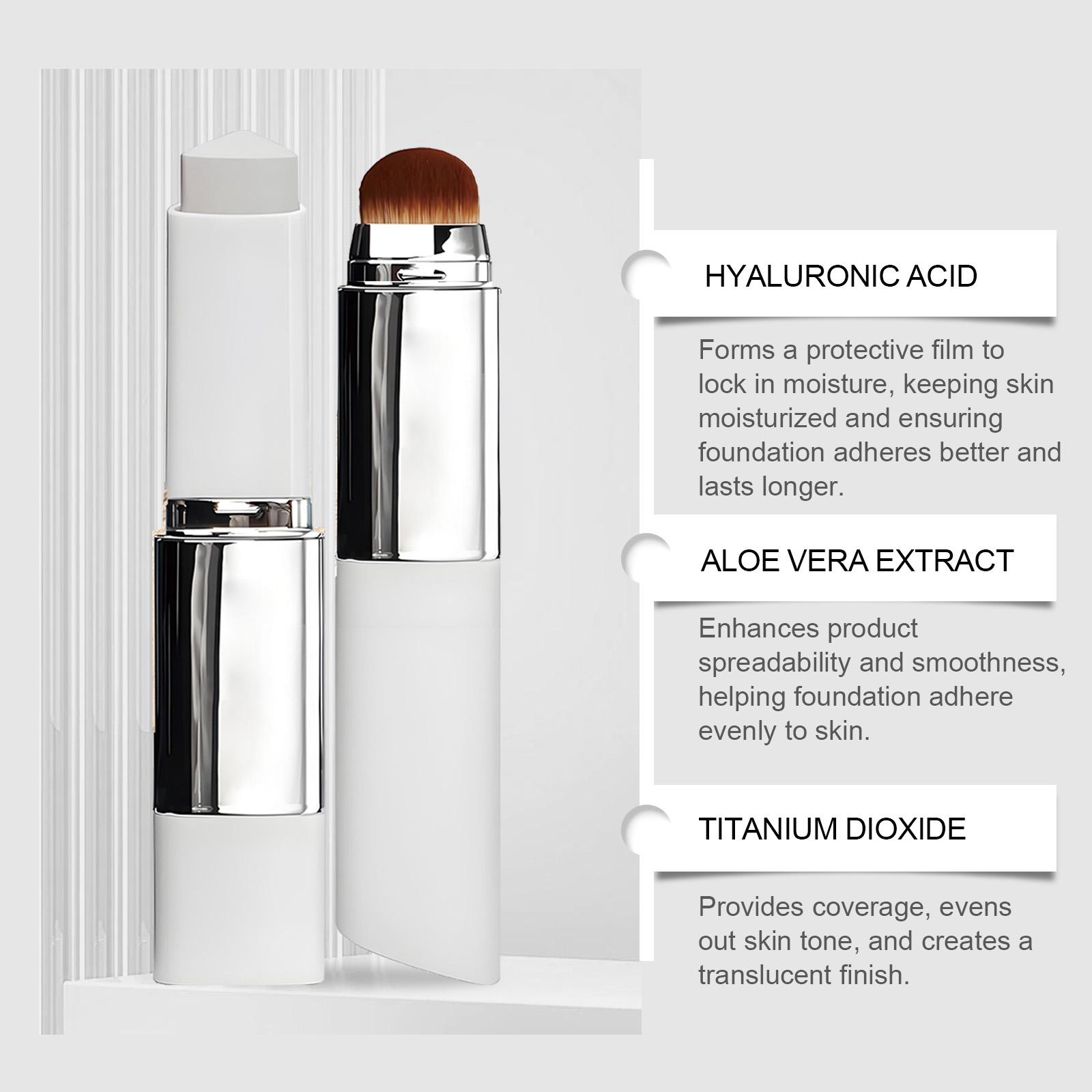 AMZ The Dark Skin Two-In-One Color-Changing Foundation Stick Has A Light And Thin Texture, Moisturizing, Brightening And Nourishing The Skin With A Matte And Clear Makeup Effect