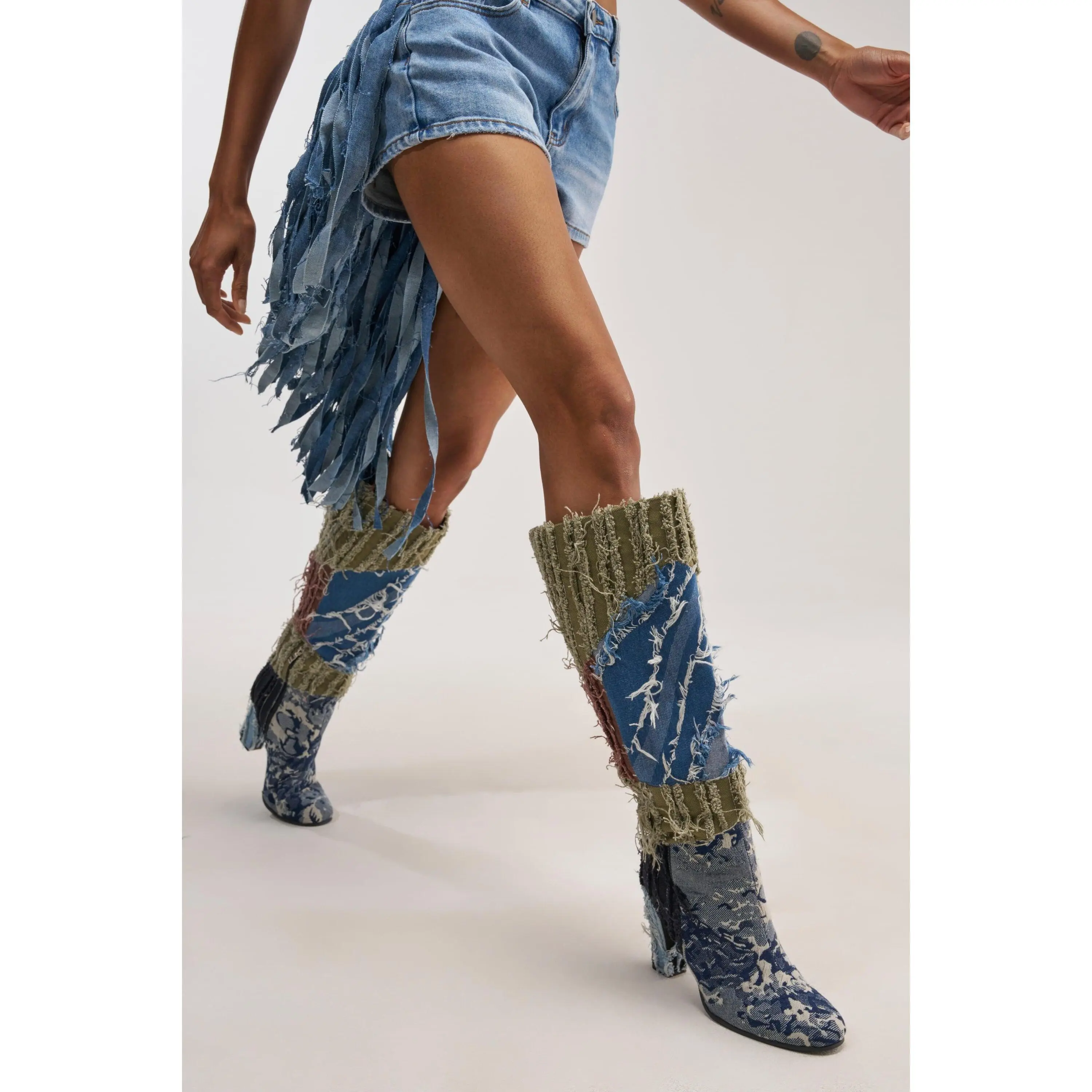 AZALEA WANG MARGEE MULTI CHUNKY KNEE HIGH BOOT