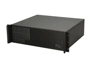 iStarUSA D-313SE-MATX Black Aluminum / Steel 3U Rackmount Compact Industrial Chassis - Black Bezel 2 External 5.25" Drive Bays