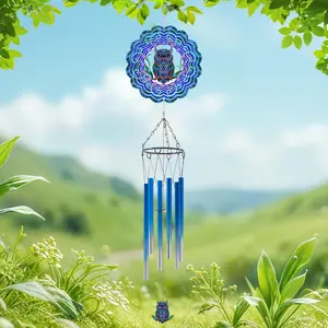 Wind Chimes with Owl Wind Spinner, Gifts for Men, Women, Retirement, Teacher, Parents - Outdoor Hanging Decor Clearance for Garden, Patio, Backyard Or Porch