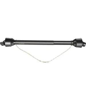 VEVOR PTO Shaft, 1-3/8\" PTO Drive Shaft, 6 Spline Tractor End and Round Implement End PTO Driveline Shaft, Tractor PTO Shaft, 30\"-39\" Brush Hog PTO Shaft Black, for Finish Mower, Rotary Cutter