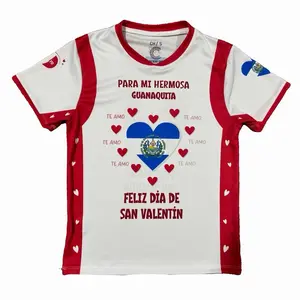 El Salvador San Valentín White Soccer Jersey Official Team 503 Design with National Flag Logo Heart Motif for Fans
