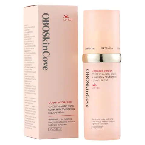 OBOSkincove Flawless Foundation - Water Proof & Hydrating Makeup Products with SPF 15 Sun Protection, Skin Tone-Adapting Full Blemish Coverage for All Skin Types, Long-Lasting, Medium Shade,sunscreen #backtoschool