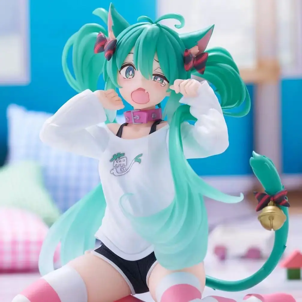 Hatsune Miku Cat Ear Anime Figure - Compact Decorative Collectible Statue, Desktop Home Decor, Ideal Gift for Anime Fans, Anime Figures
