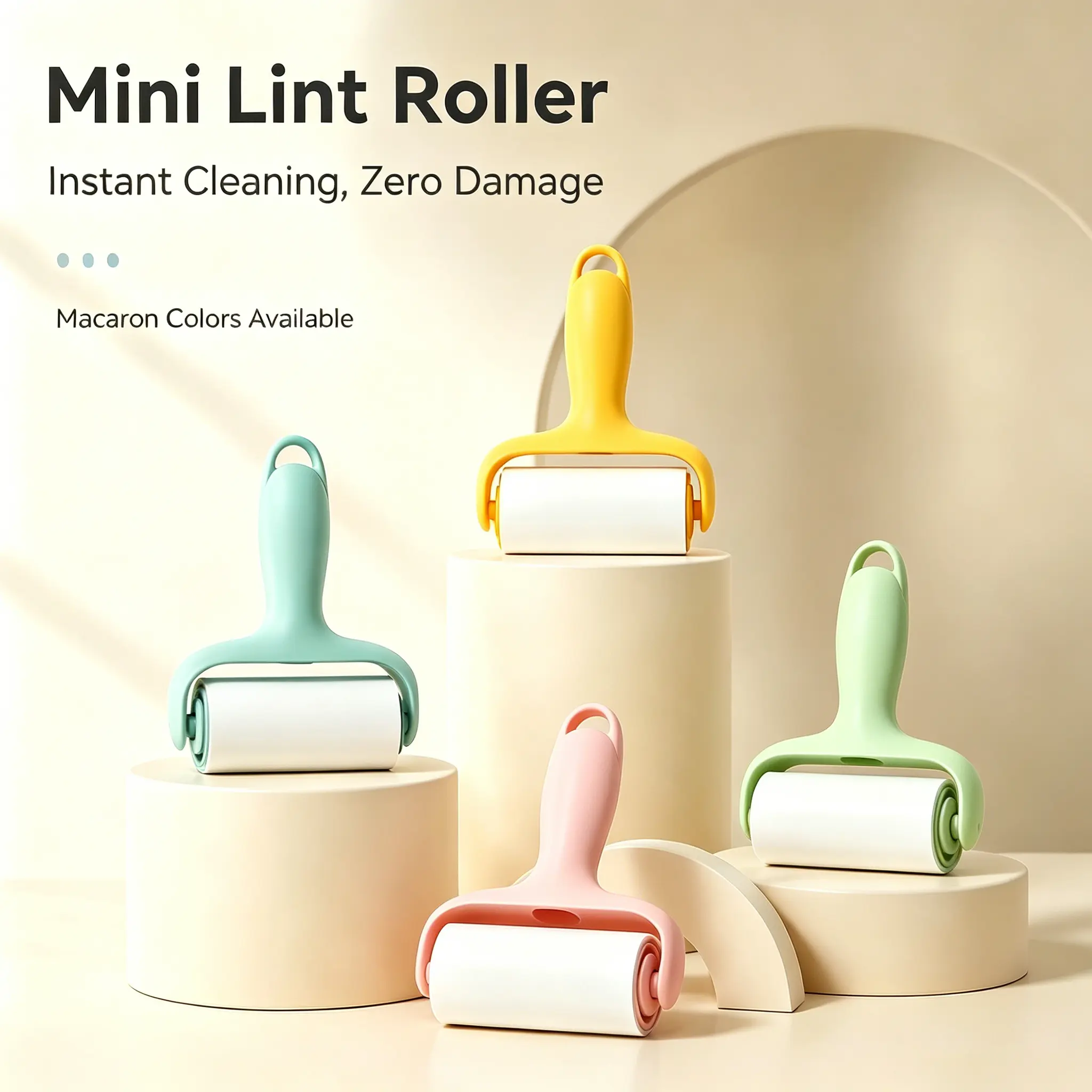 1 Set Mini Sticky Lint Roller, Pocket-Sized Stick Lint Remover with Tear-Off Refills and Replacement Roller for Household Use, Pocket-Sized Lint Removers, Stick Lint Removers